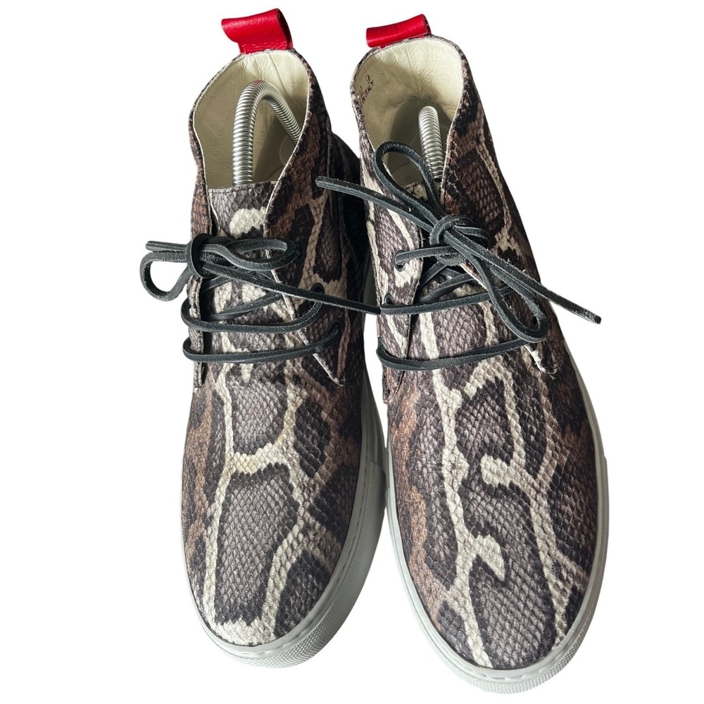 Del Toro Python Snake Print Leather Chukka Boots Made in Italy Size 9 xlnt cond! - Picture 3 of 13